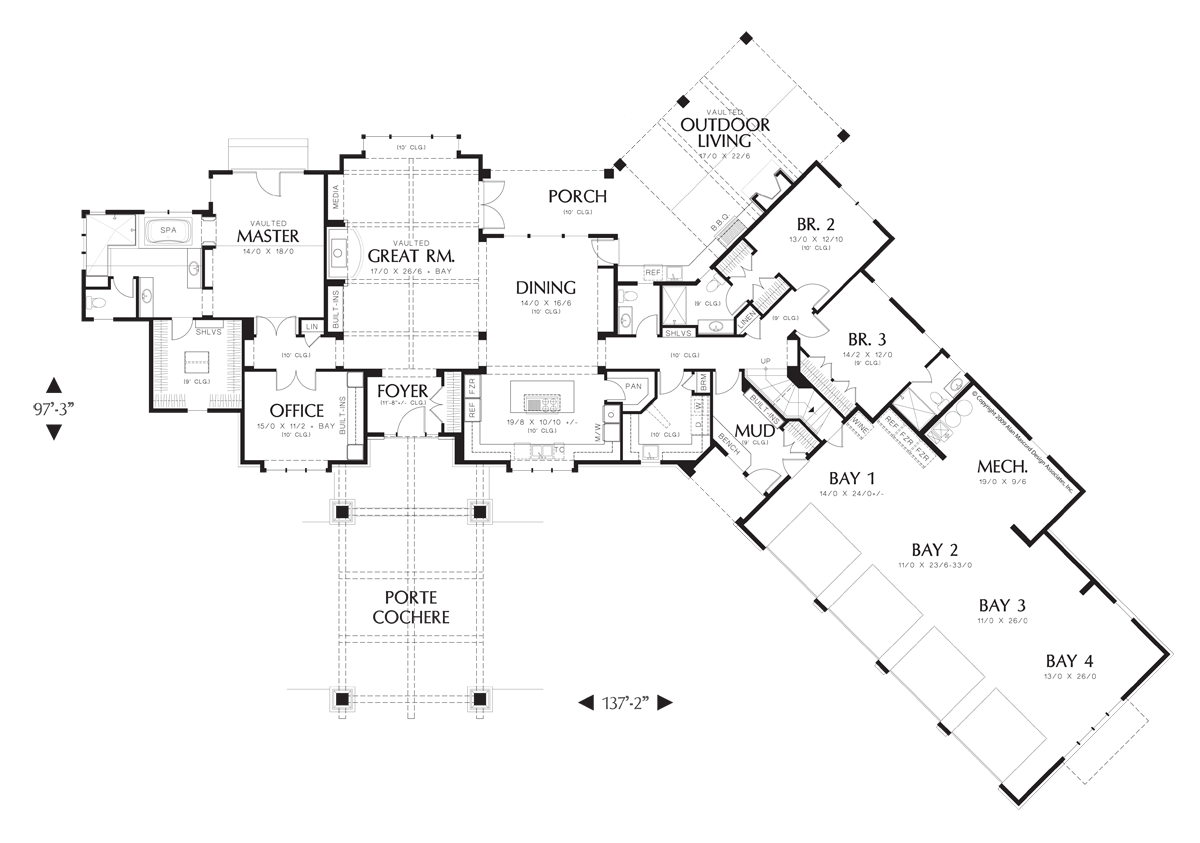Main Floor Plan image for Mascord Manitoba-Live Like You’re on Vacation Every Day-Main Floor Plan