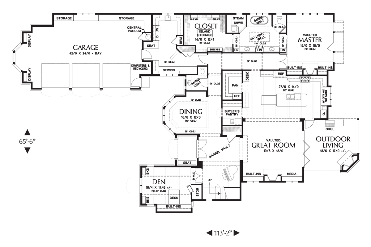 Main Floor Plan image for Mascord Rivendell Manor-Storybook Splendor in the Street of Dreams-Main Floor Plan