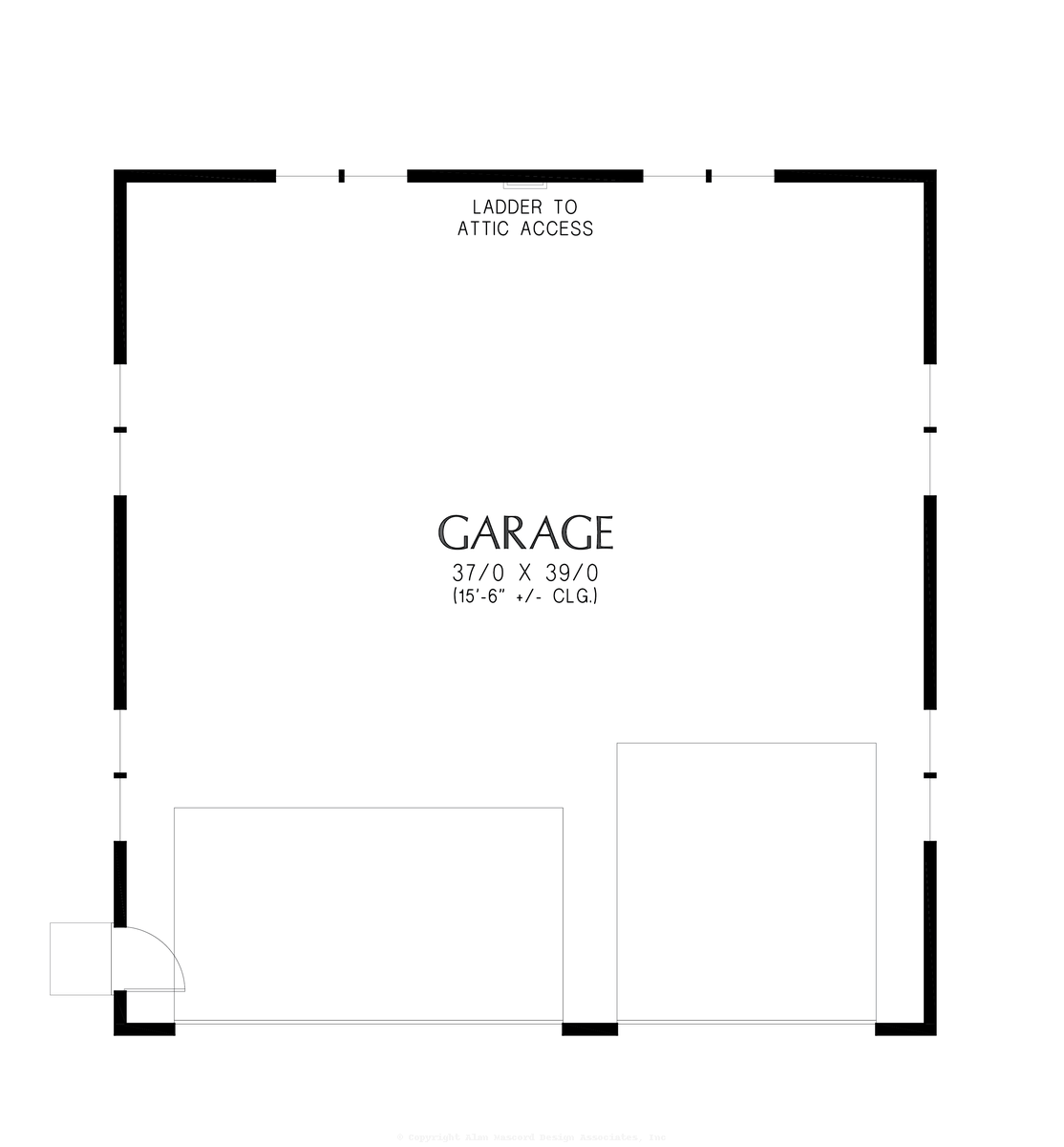 Main Floor Plan image for Mascord Dover-Storage Space for Vehicles of All Types-Main Floor Plan
