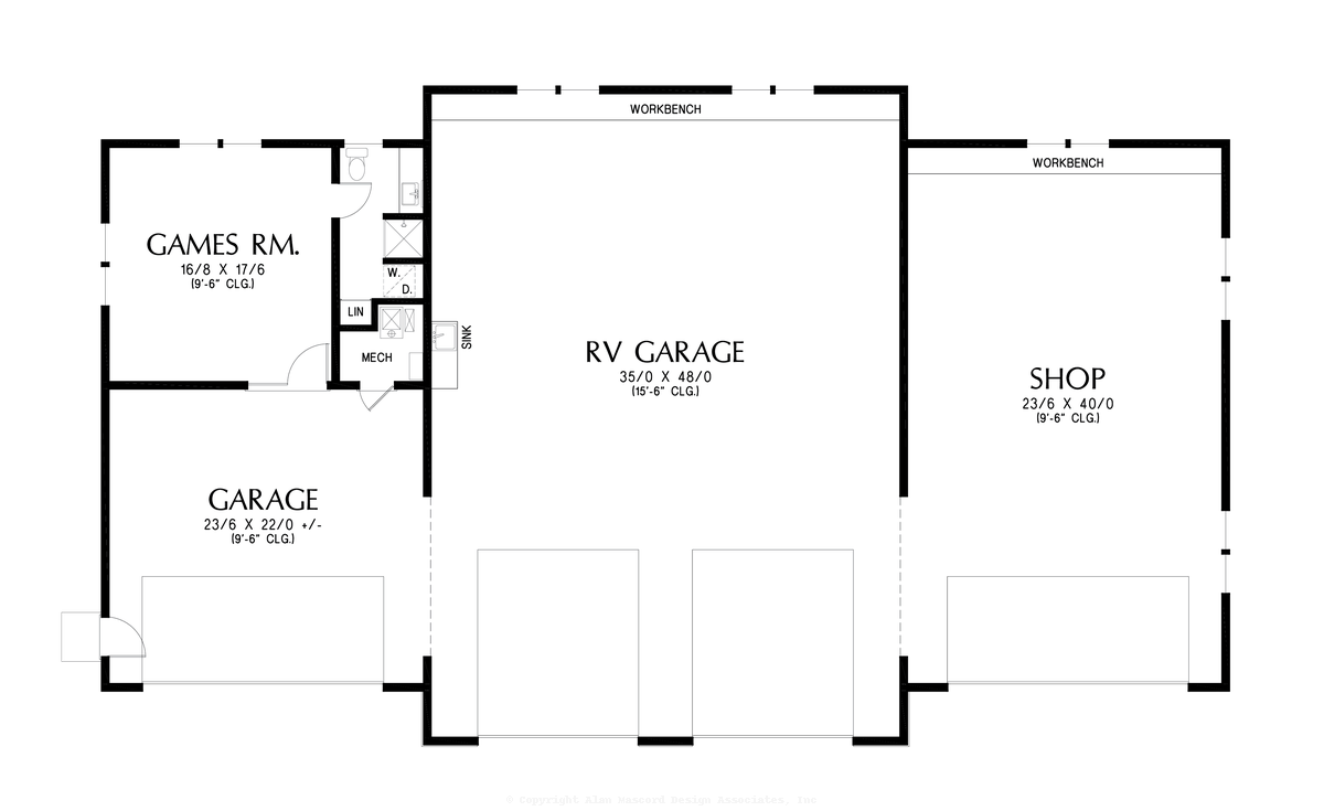 Main Floor Plan image for Mascord Gainesville-Space for Multiple RV's, Hot Rods, Cars and Toys-Main Floor Plan