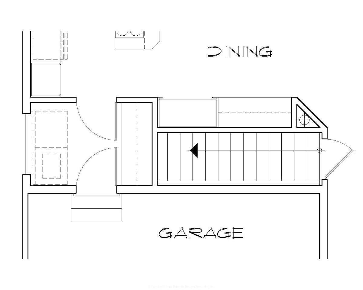 Basement Stair Location for Mascord House Plan B1135 - The Patmore