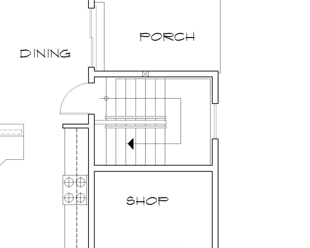 Basement Stair Location for Mascord House Plan B1149 - The Hayword