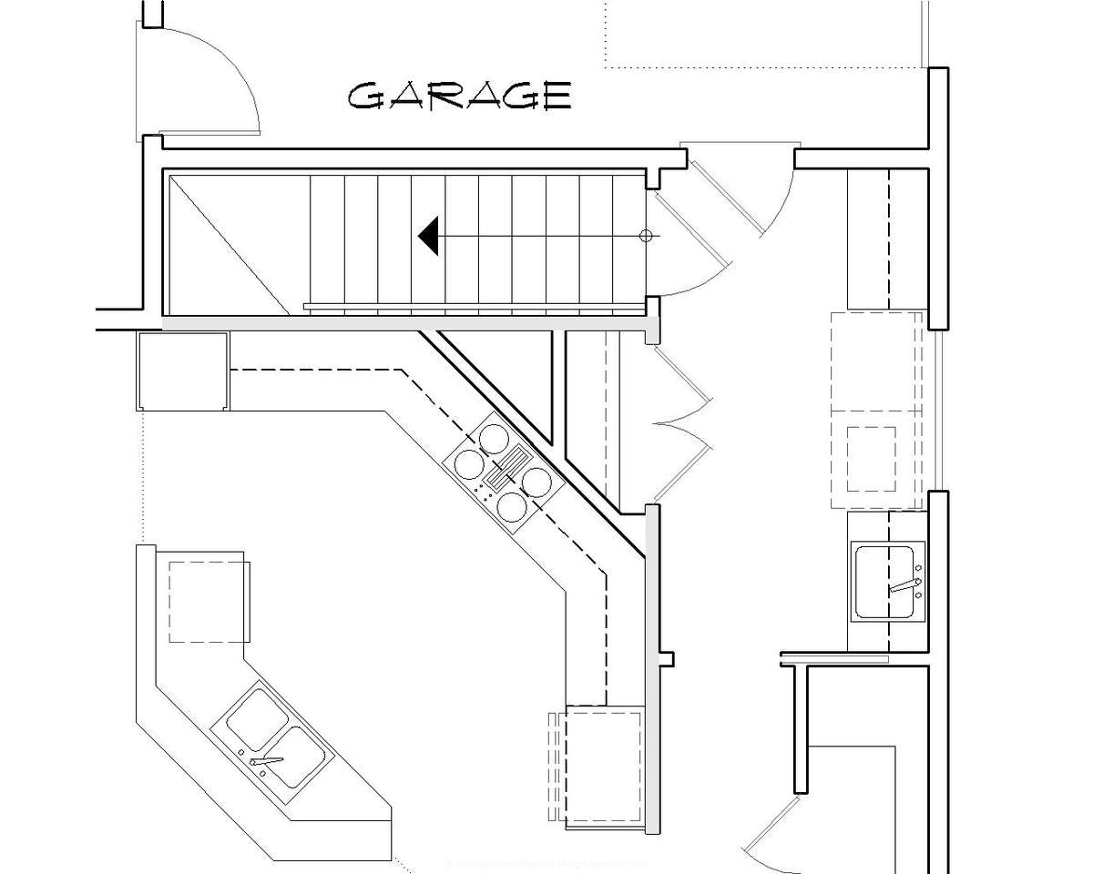Basement Stair Location for Mascord House Plan B1154A - The Trumbull