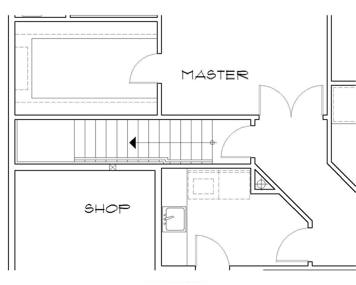 Basement Stair Location for Mascord House Plan B1231FA - The Sutton