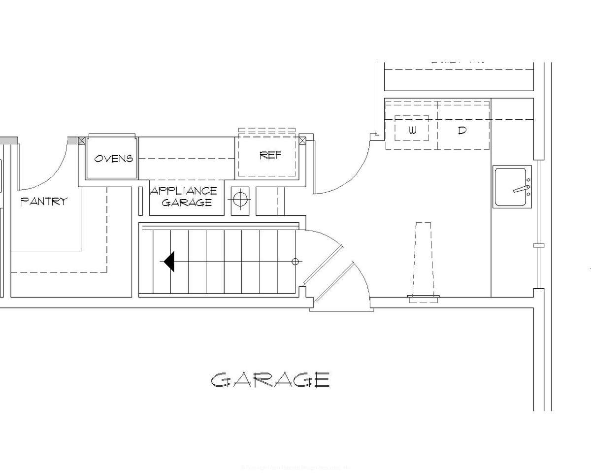 Basement Stair Location for Mascord House Plan B1245