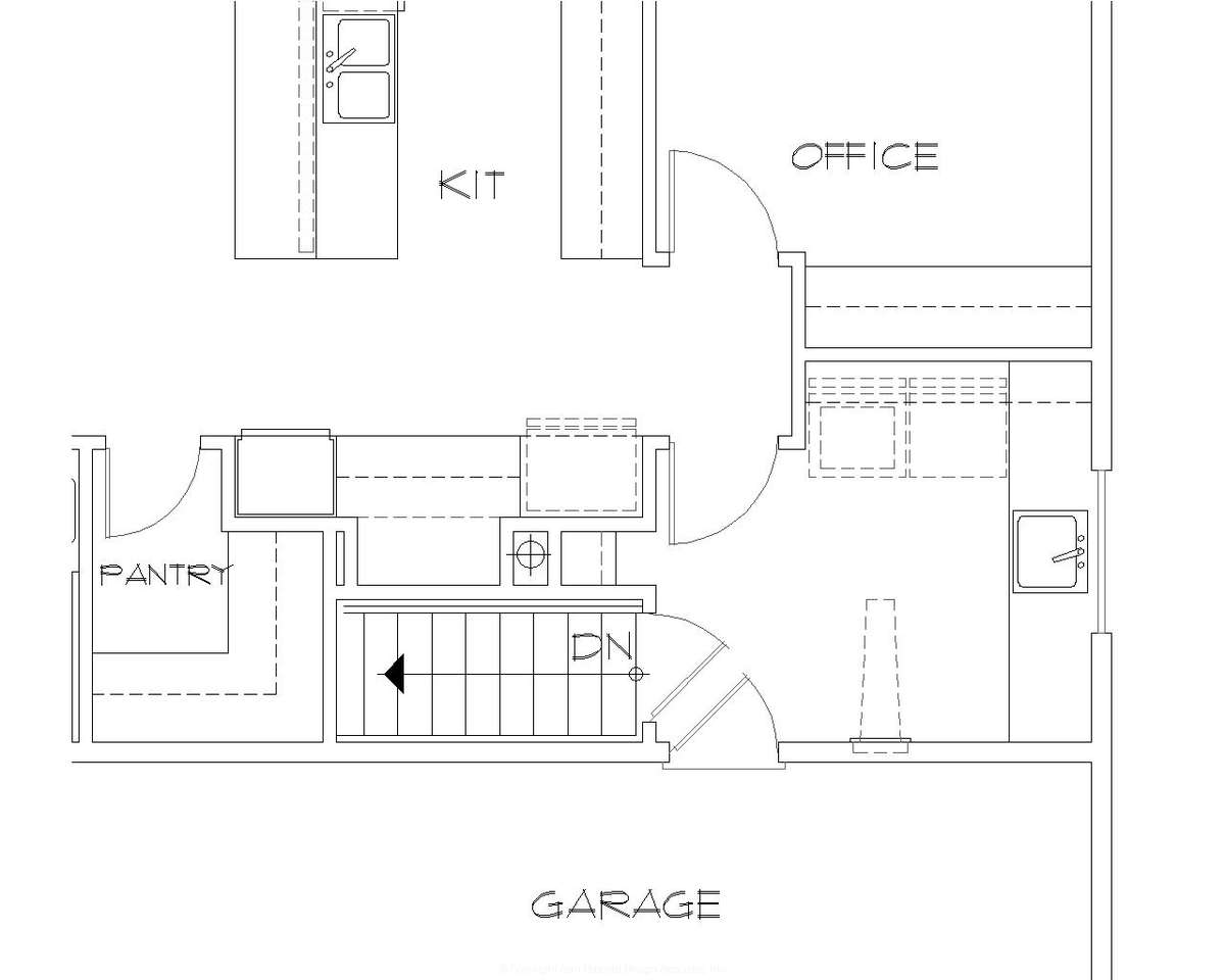 Basement Stair Location for Mascord House Plan B1245C