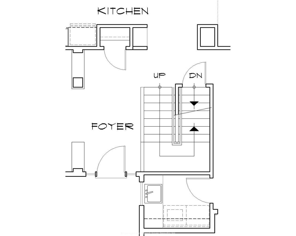 Basement Stair Location for Mascord House Plan B22101A - The Pembrooke