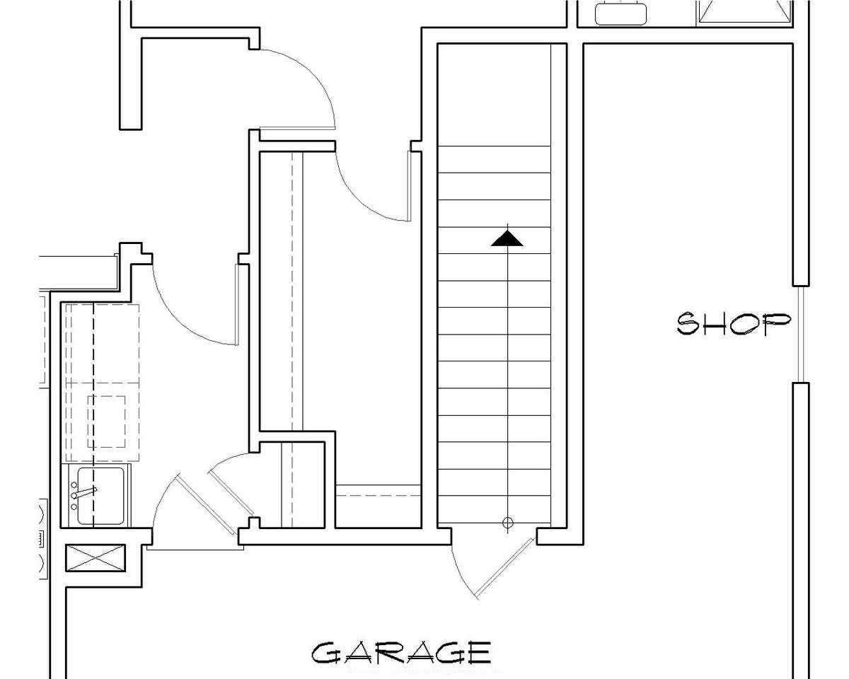 Basement Stair Location for Mascord House Plan B22122 - The Greenspire