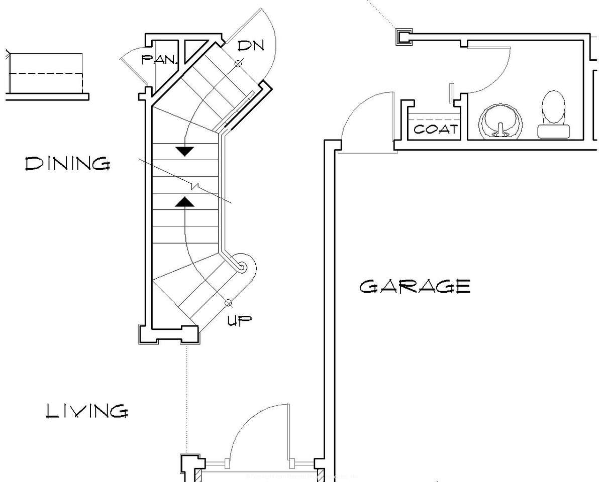 Basement Stair Location for Mascord House Plan B22141A - The Brownsdale