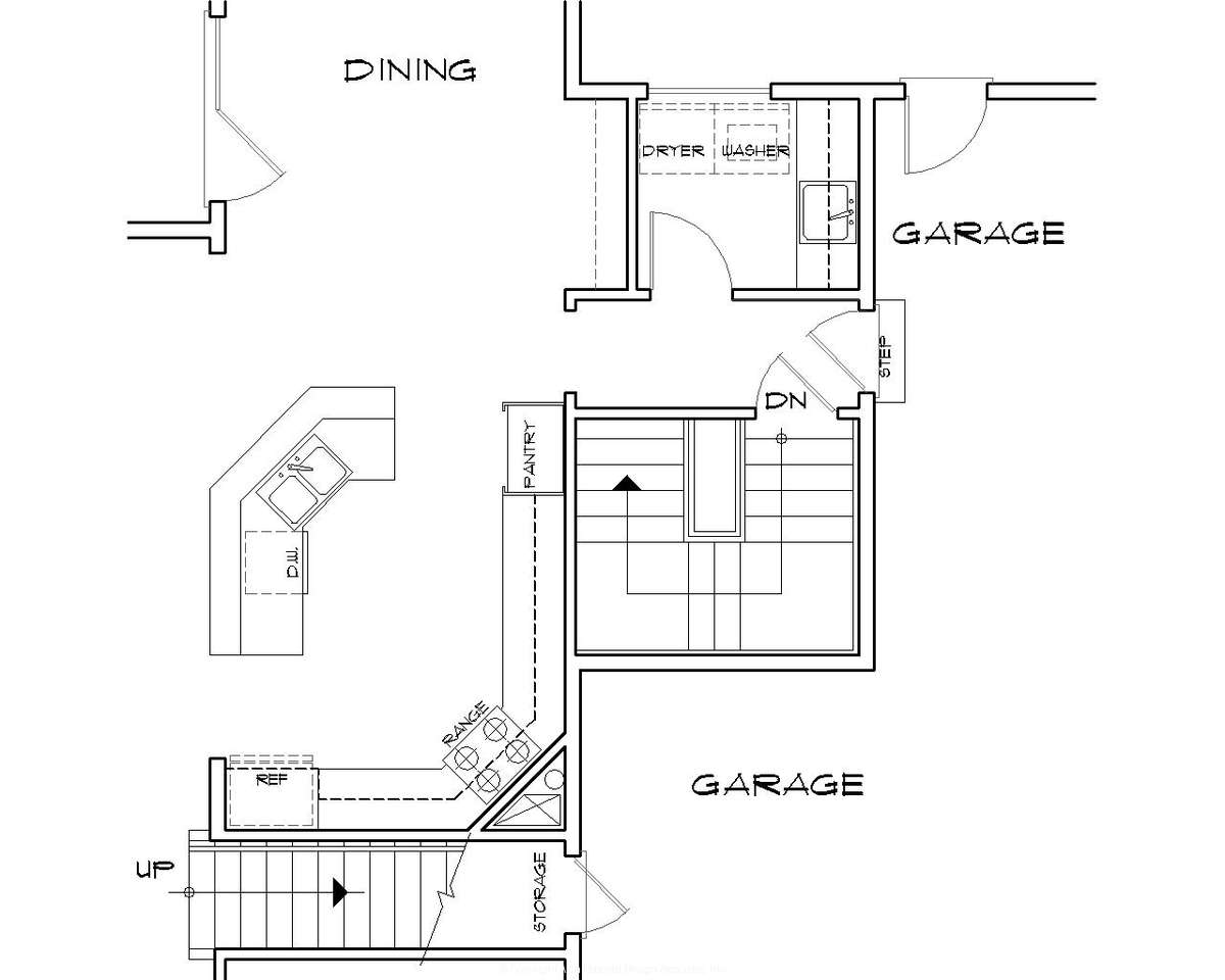 Basement Stair Location for Mascord House Plan B22142A - The Morrison