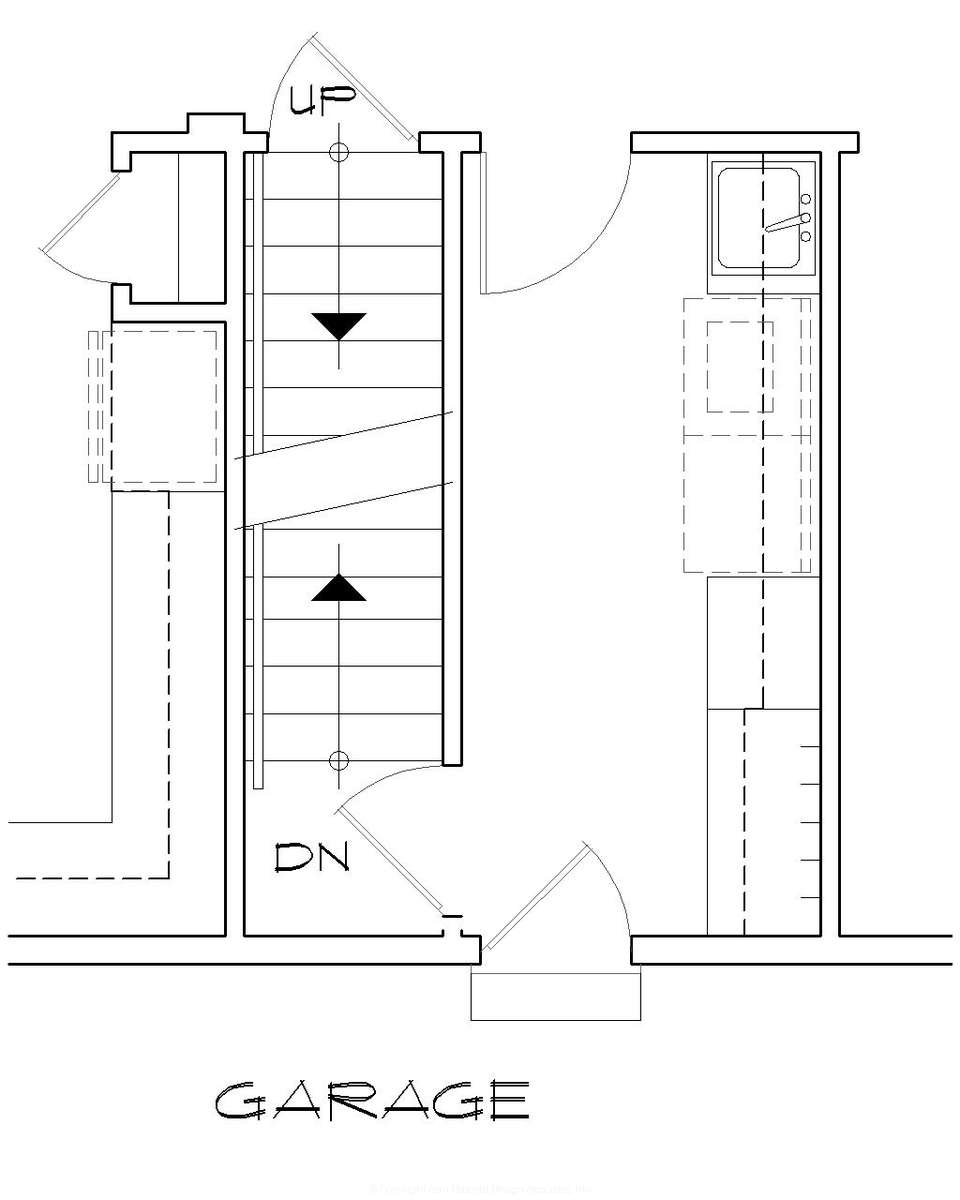 Basement Stair Location for Mascord House Plan B22157 - The Alton