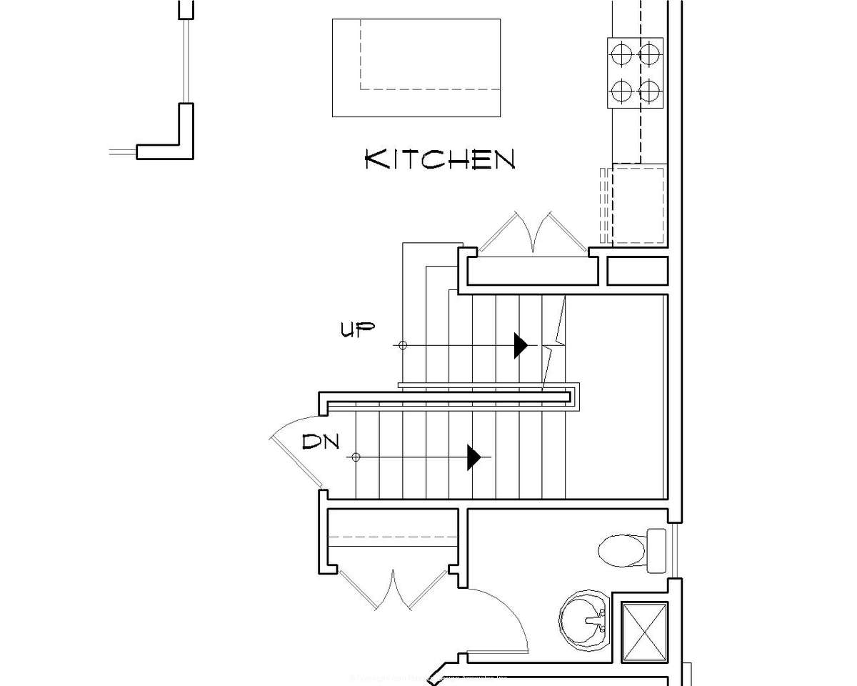 Basement Stair Location for Mascord House Plan B22170 - The Mayfield