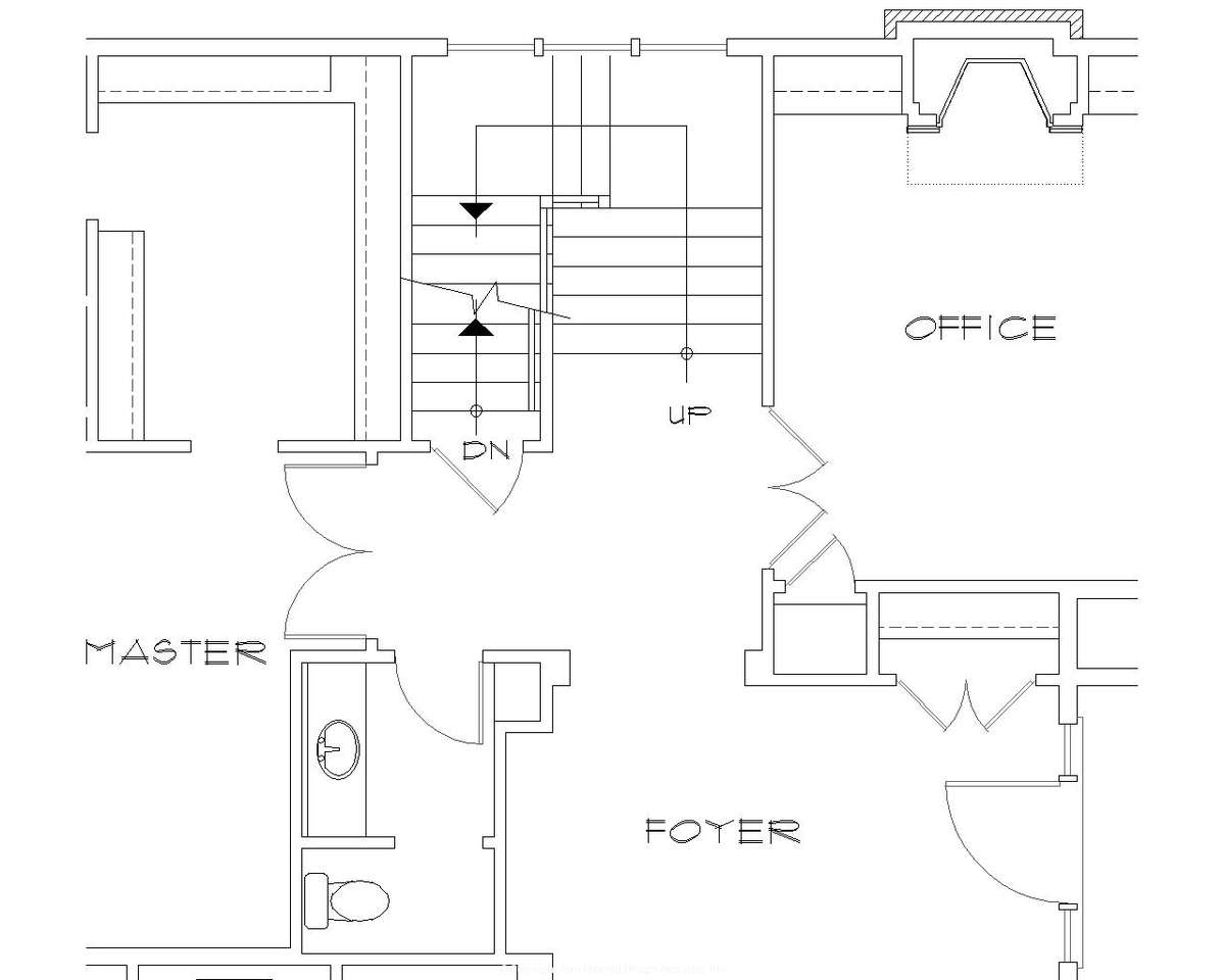Basement Stair Location for Mascord House Plan B2458 - The Copper Falls