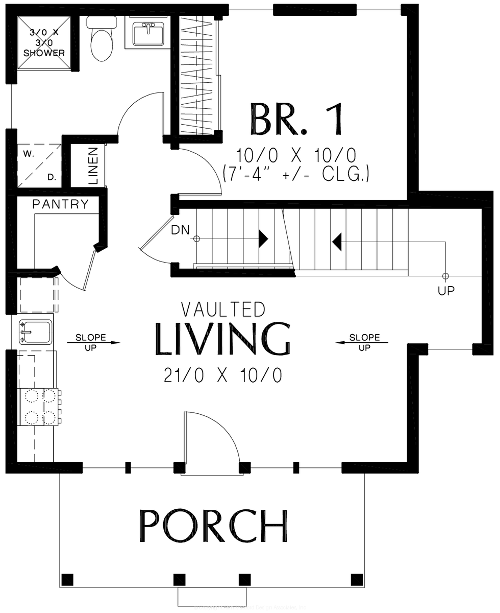 Main Floor Plan for Mascord House Plan B11103