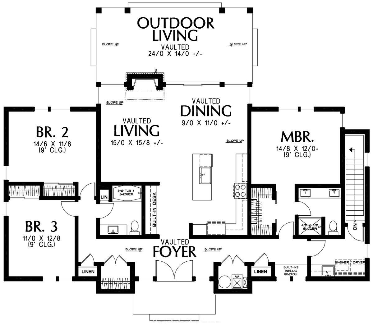 Main Floor Plan for Mascord House Plan B11105