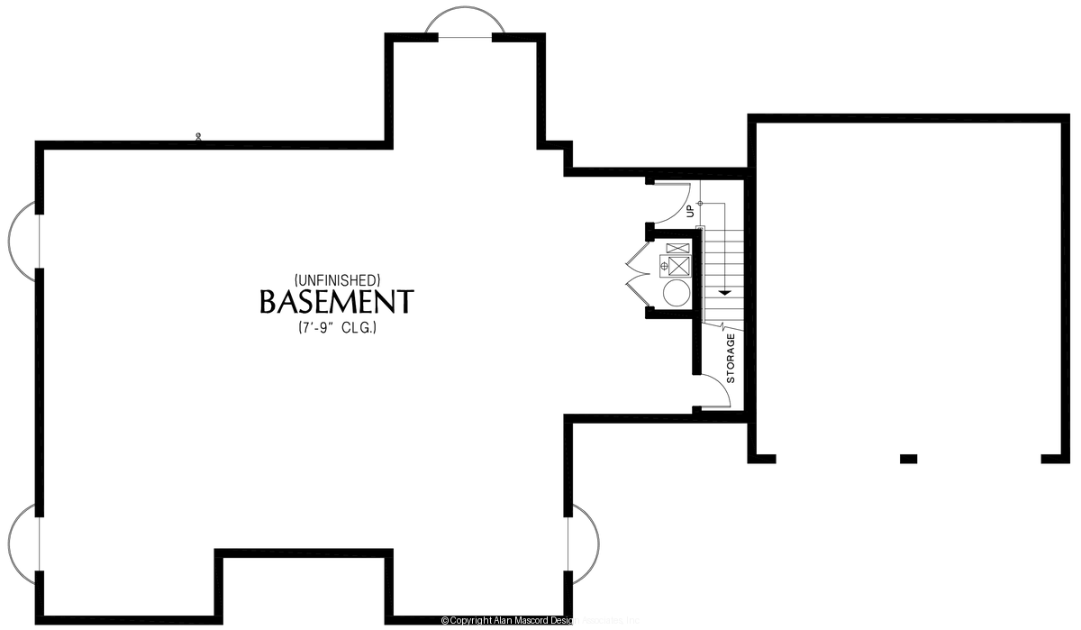 Lower Floor Plan for Mascord House Plan B11106