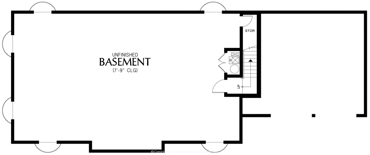 Lower Floor Plan for Mascord House Plan B11107