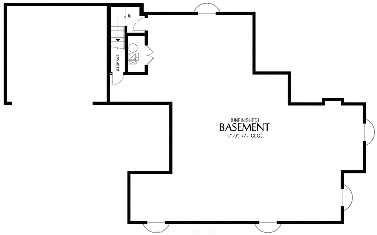 Lower Floor Plan for Mascord House Plan B11110