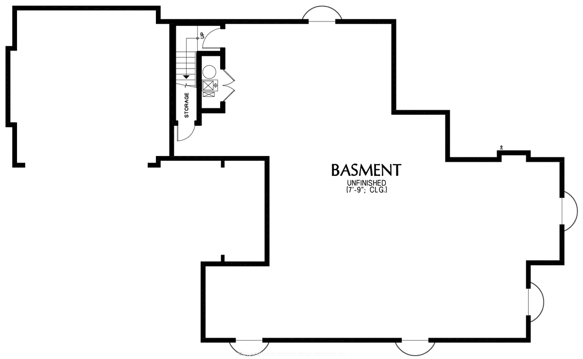 Lower Floor Plan for Mascord House Plan B11110A