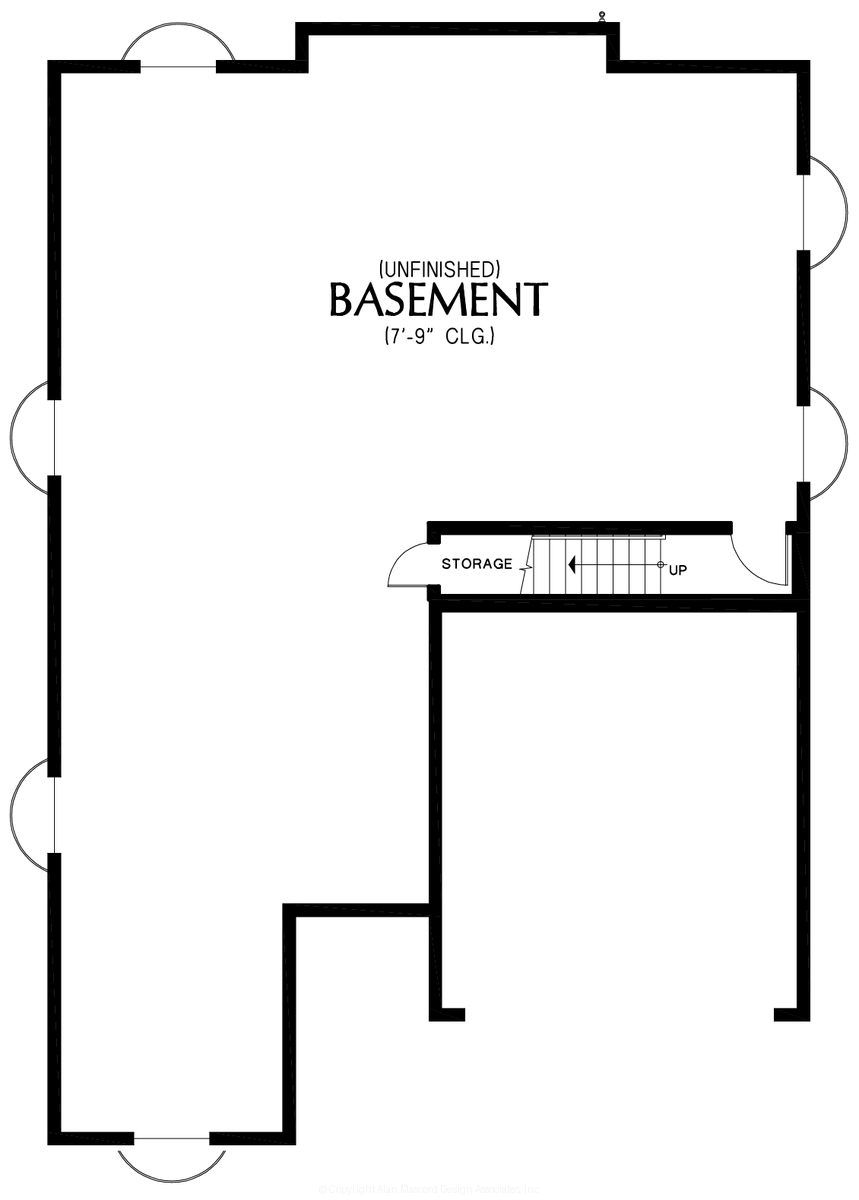 Lower Floor Plan for Mascord House Plan B11113