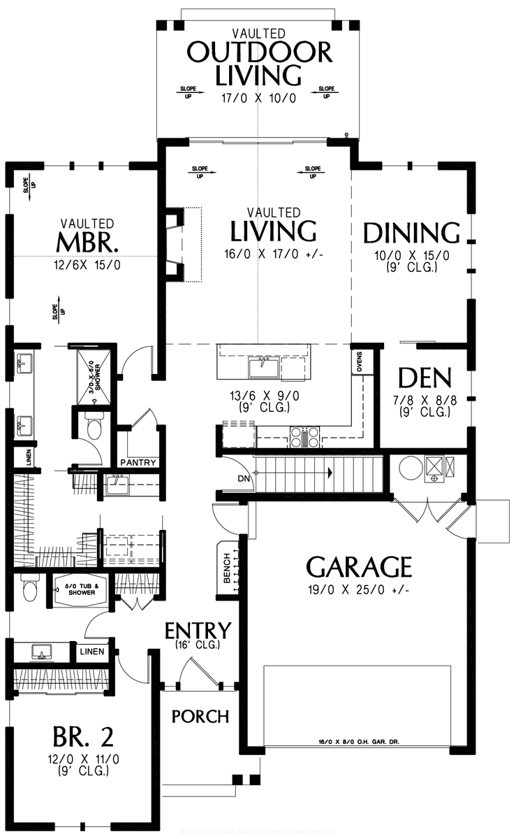 Main Floor Plan for Mascord House Plan B11113