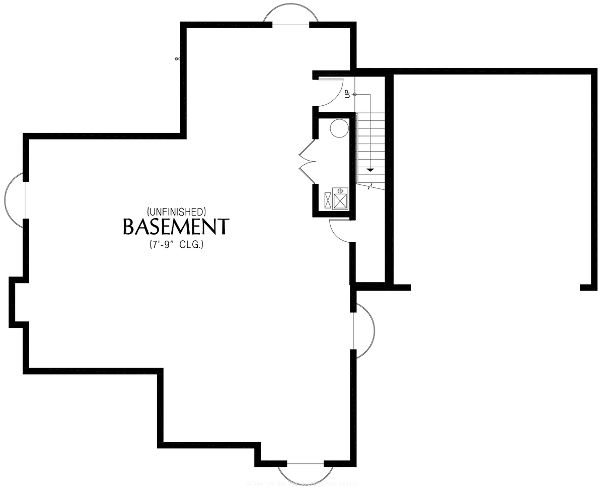 Lower Floor Plan for Mascord House Plan B11114-2Cf