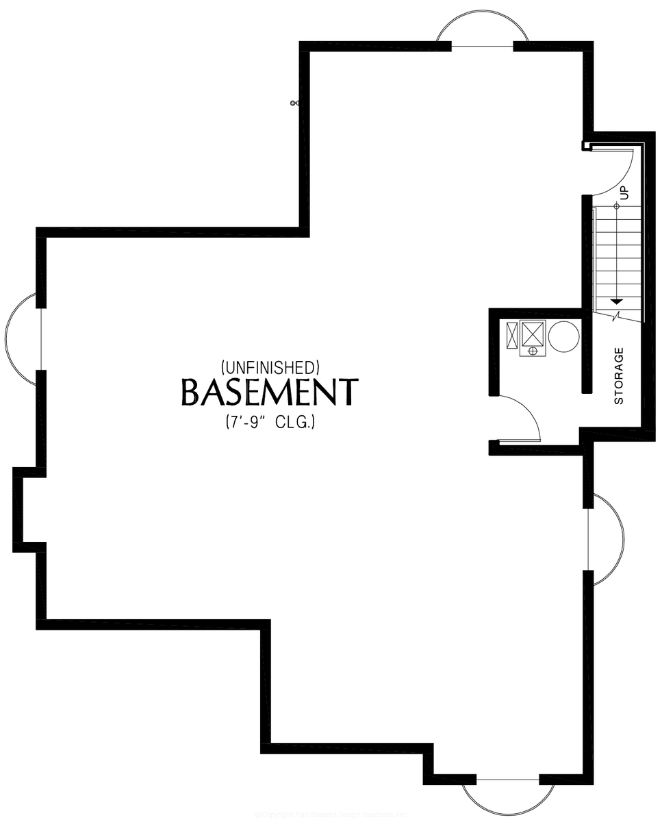 Lower Floor Plan for Mascord House Plan B11114