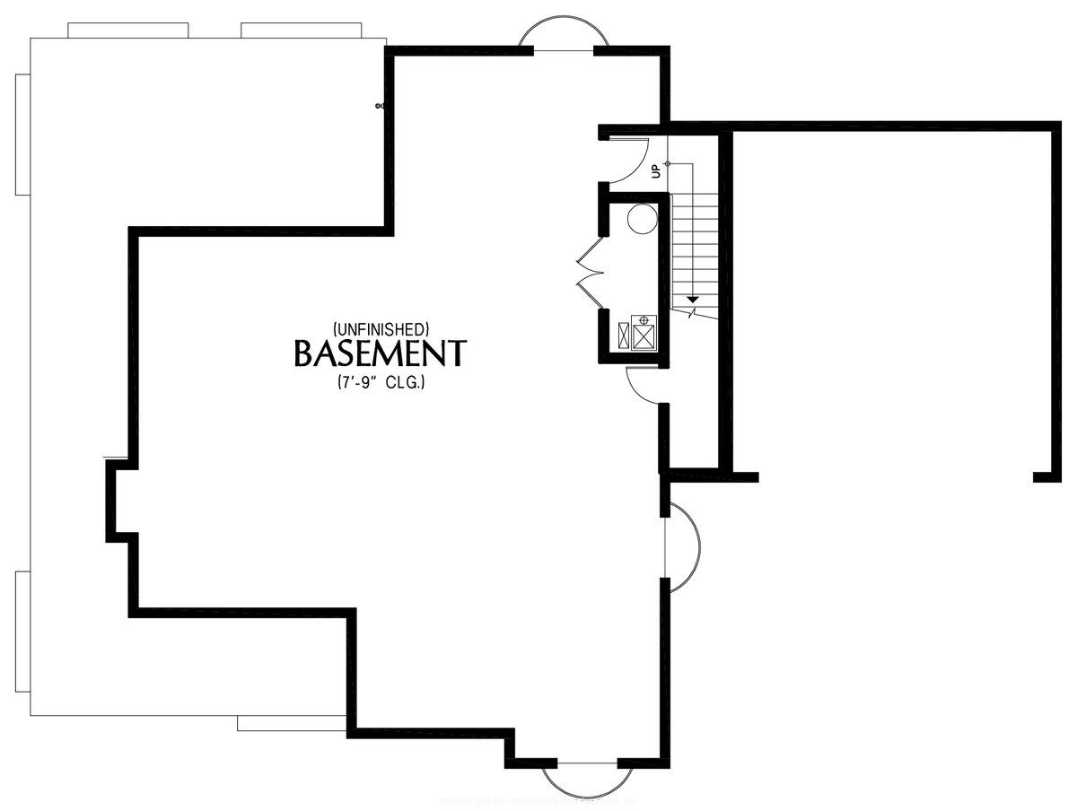 Lower Floor Plan for Mascord House Plan B11114A-2 Cf