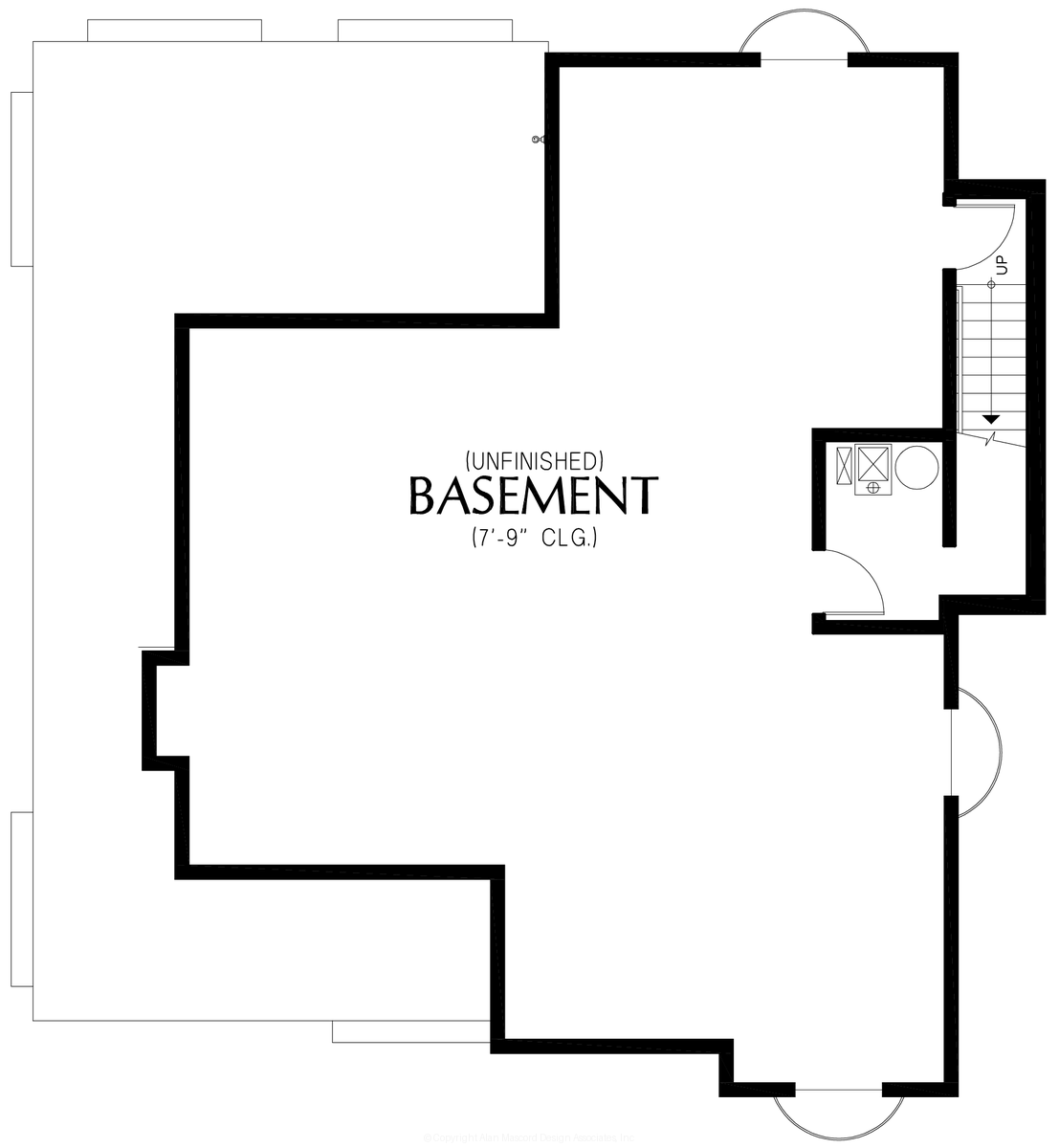 Lower Floor Plan for Mascord House Plan B11114A
