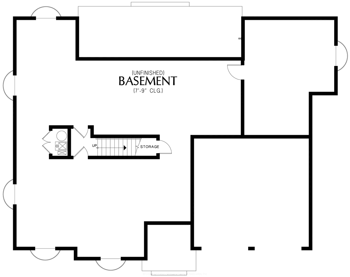 Lower Floor Plan for Mascord House Plan B11116A