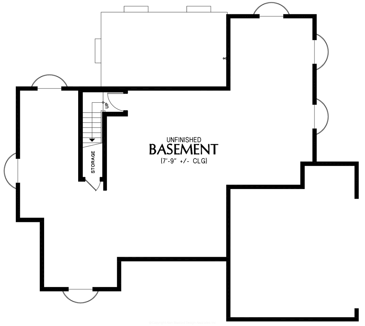 Lower Floor Plan for Mascord House Plan B11117