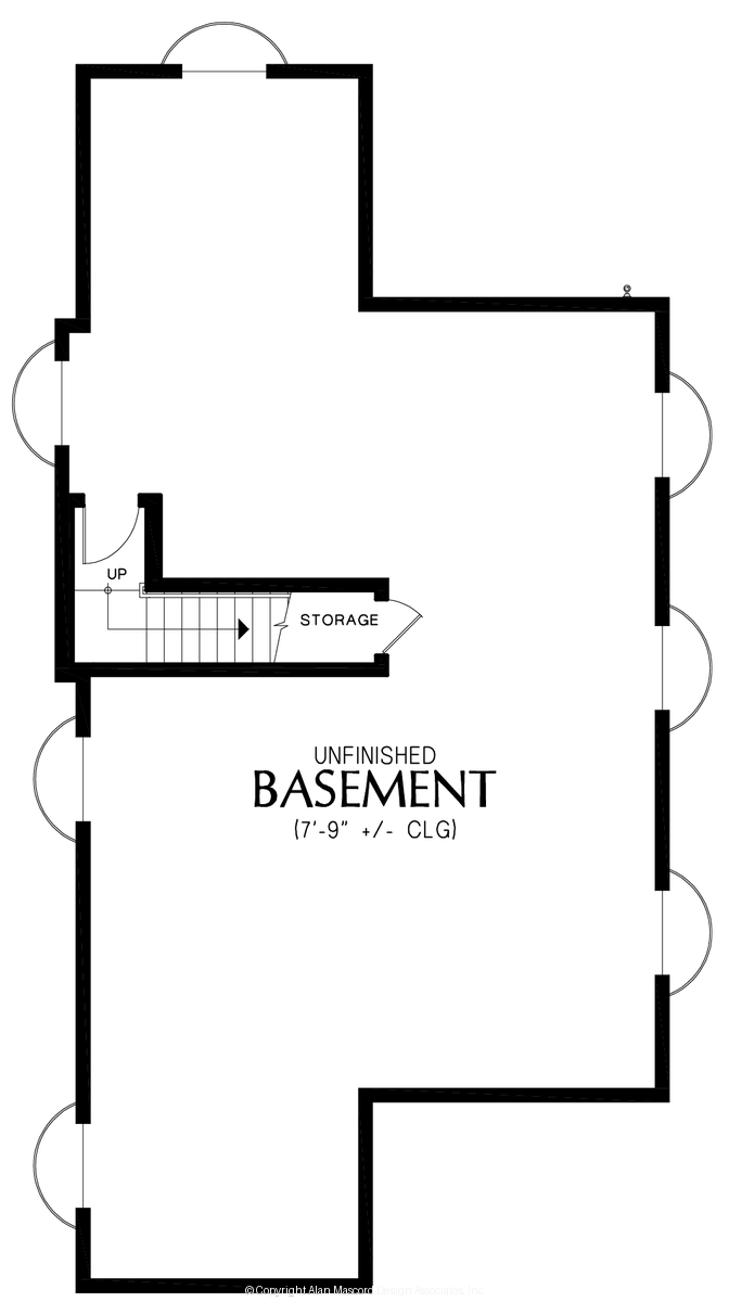 Lower Floor Plan for Mascord House Plan B11118