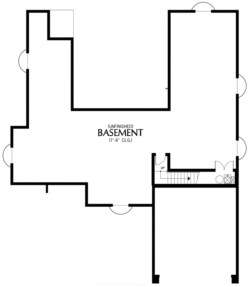 Lower Floor Plan for Mascord House Plan B11120