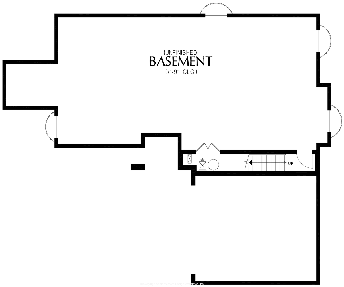 Lower Floor Plan for Mascord House Plan B11121