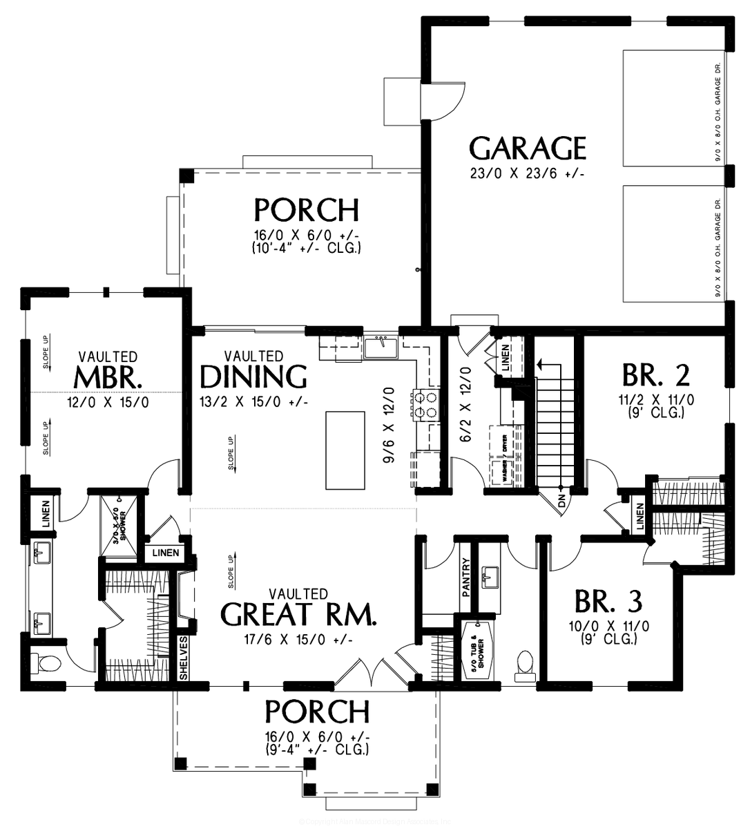 Main Floor Plan for Mascord House Plan B11122