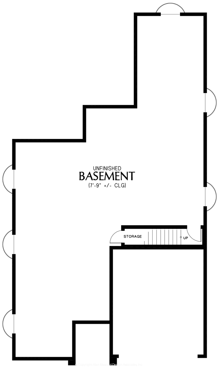 Lower Floor Plan for Mascord House Plan B11125