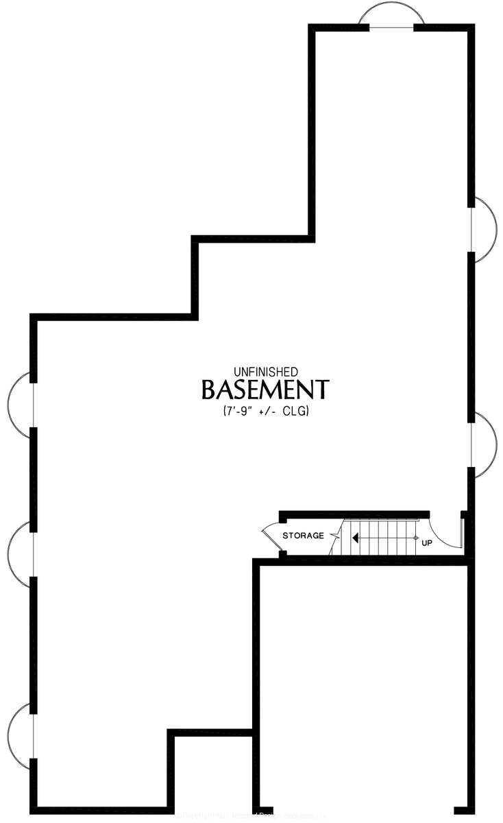 Lower Floor Plan for Mascord House Plan B11125A