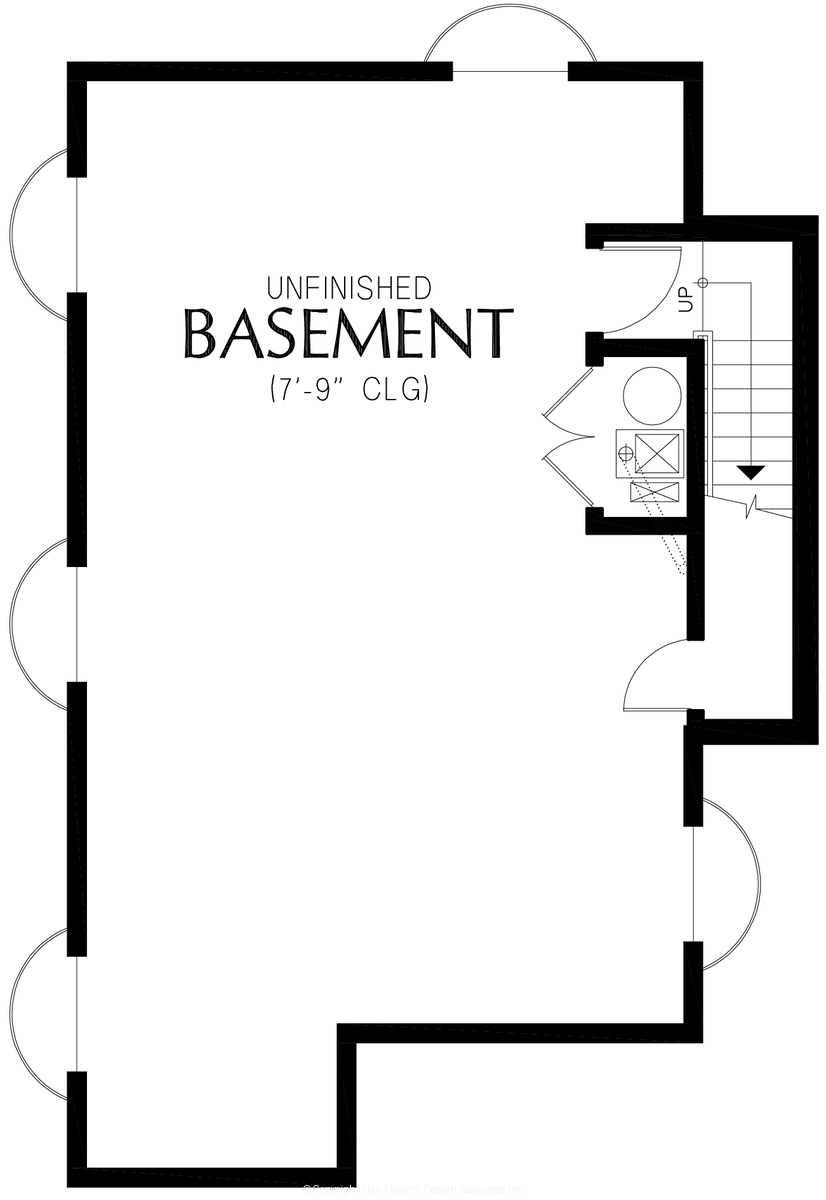 Lower Floor Plan for Mascord House Plan B11126