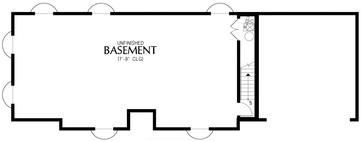 Lower Floor Plan for Mascord House Plan B11127