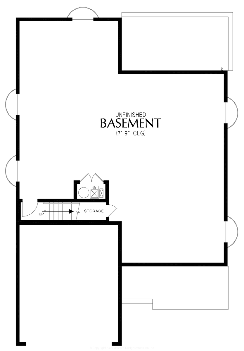 Lower Floor Plan for Mascord House Plan B1132EA