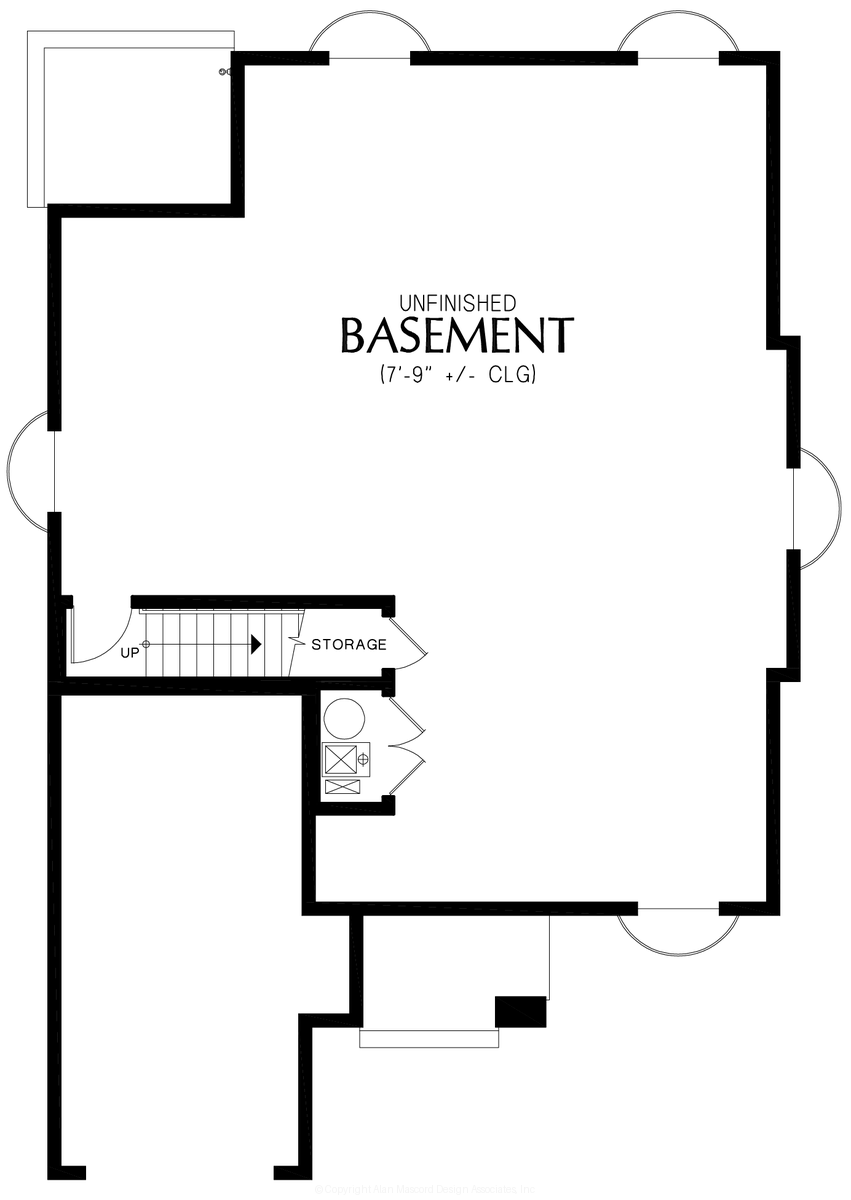 Lower Floor Plan for Mascord House Plan B1180B
