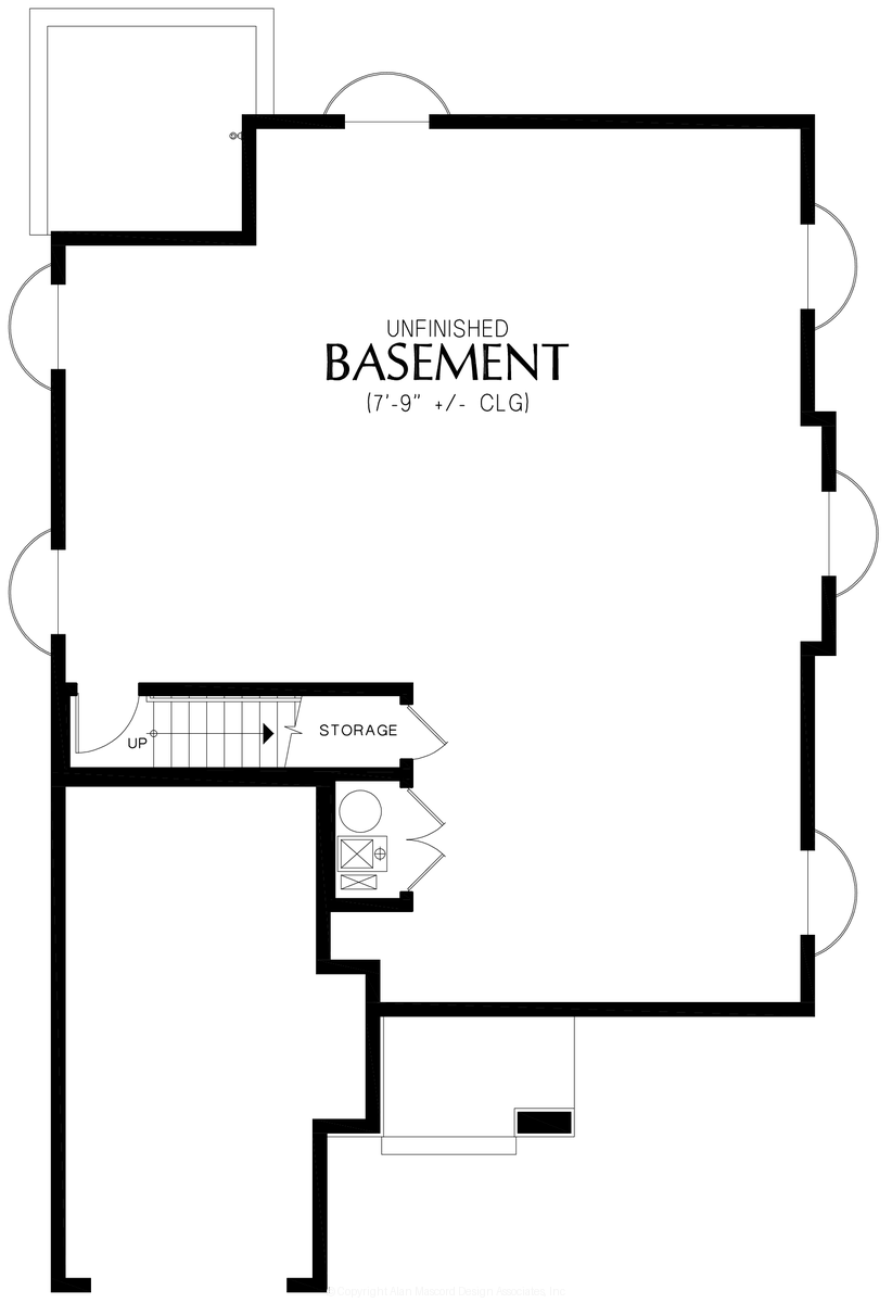 Lower Floor Plan for Mascord House Plan B1180C