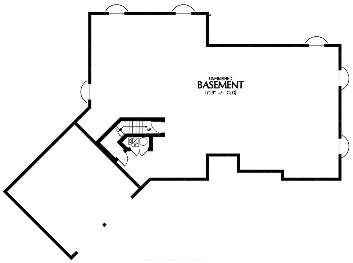 Lower Floor Plan for Mascord House Plan B1248E
