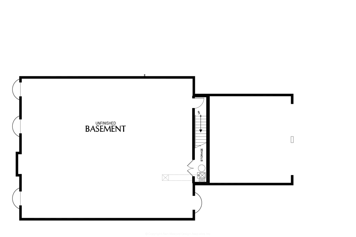 Lower Floor Plan for Mascord House Plan B1274