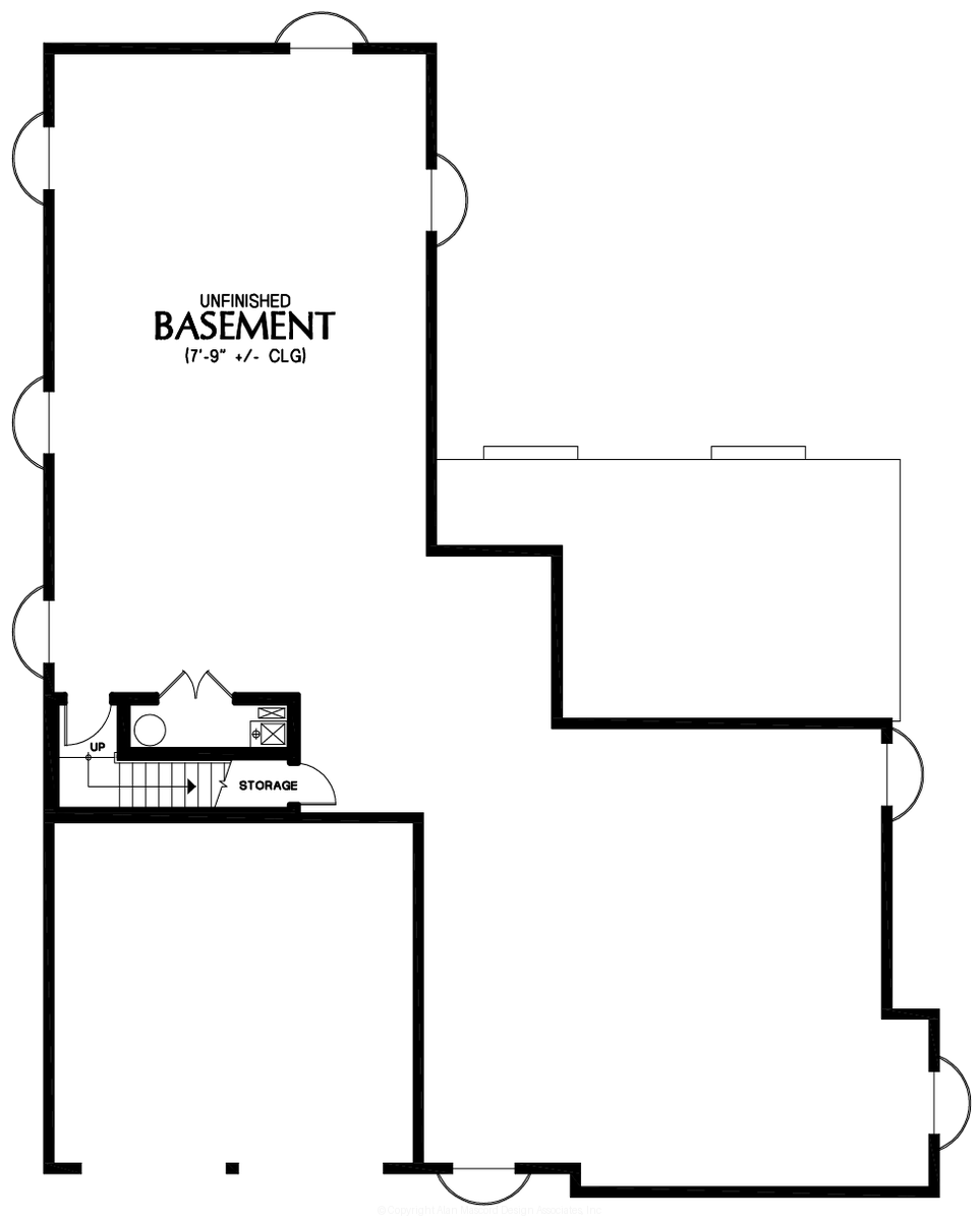 Lower Floor Plan for Mascord House Plan B1286
