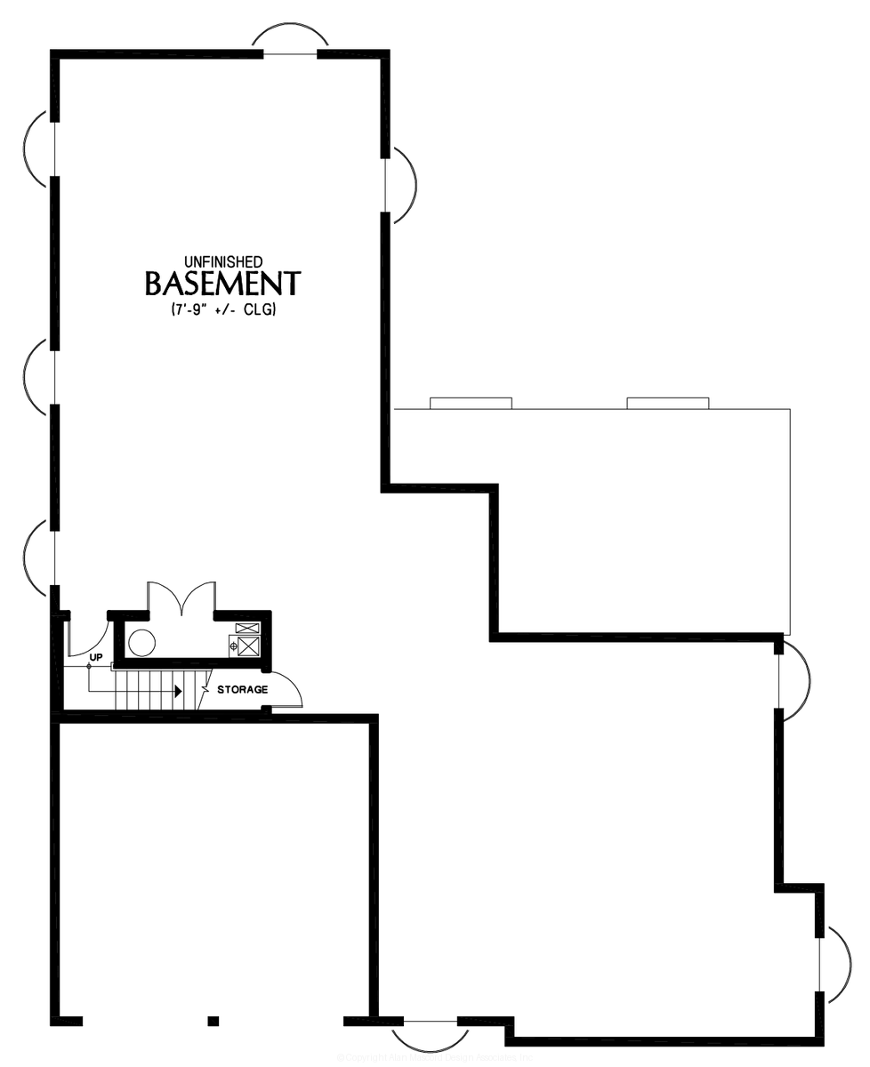 Lower Floor Plan for Mascord House Plan B1286B
