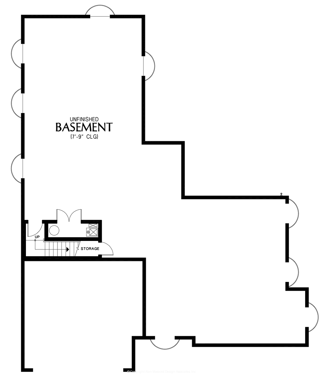 Lower Floor Plan for Mascord House Plan B1287