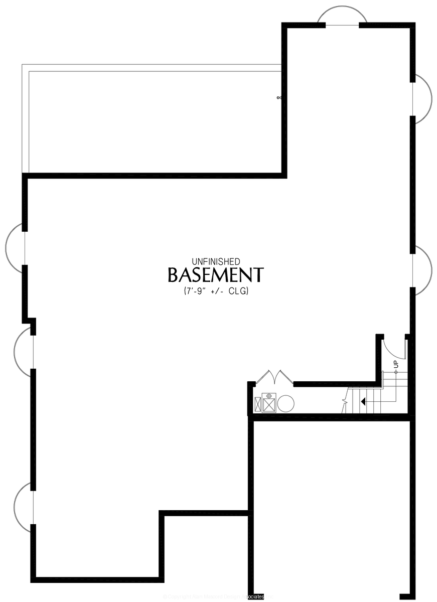 Lower Floor Plan for Mascord House Plan B1289