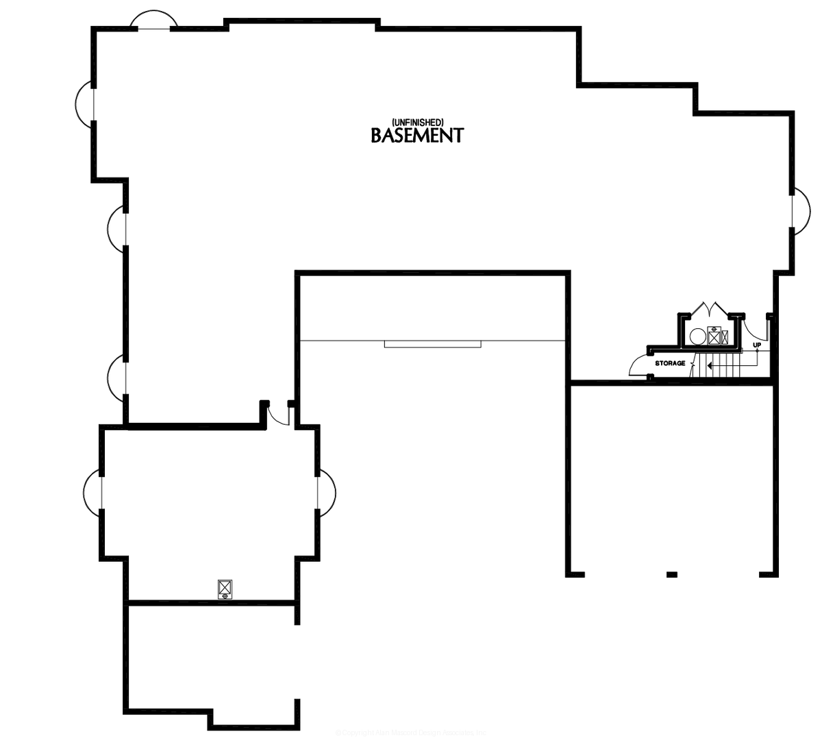 Lower Floor Plan for Mascord House Plan B1347B