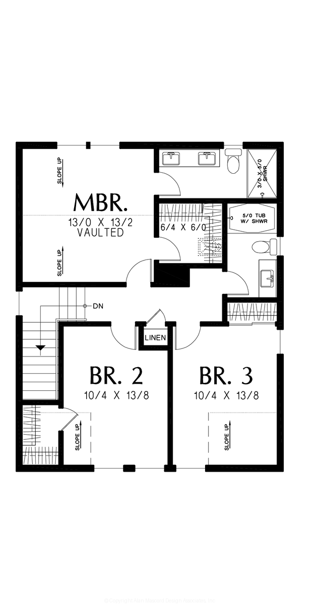 Upper Floor Plan image for Mascord --Upper Floor Plan